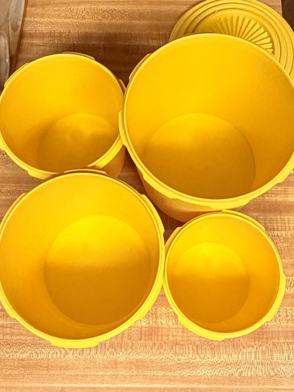 Vintage 1970s Tupperware Servalier canisters